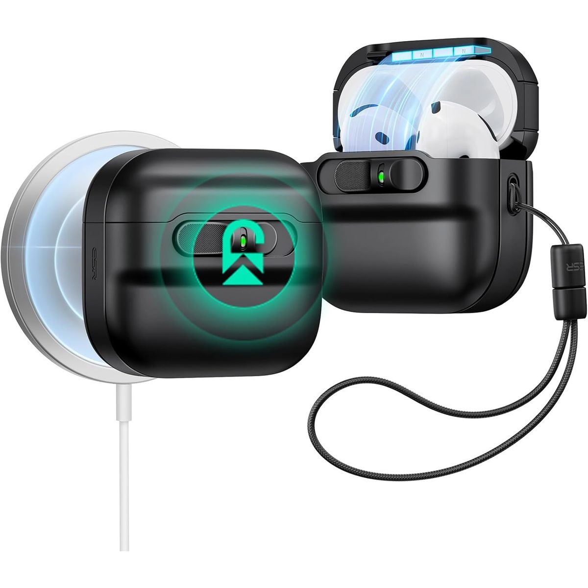 ESR - Carcasa Funda ESR Pulse Para AirPods 4 2024 Negro