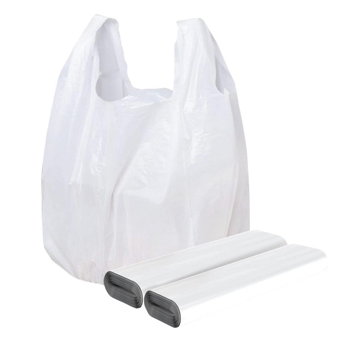 GENERICO - Bolsas Plásticas Camiseta 40x50 cm 100 Uds Brillux - Blanco - 40X50