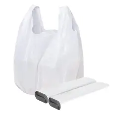 GENERICO - Bolsas Plásticas Camiseta 40x50 cm 100 Uds Brillux - Blanco - 40X50