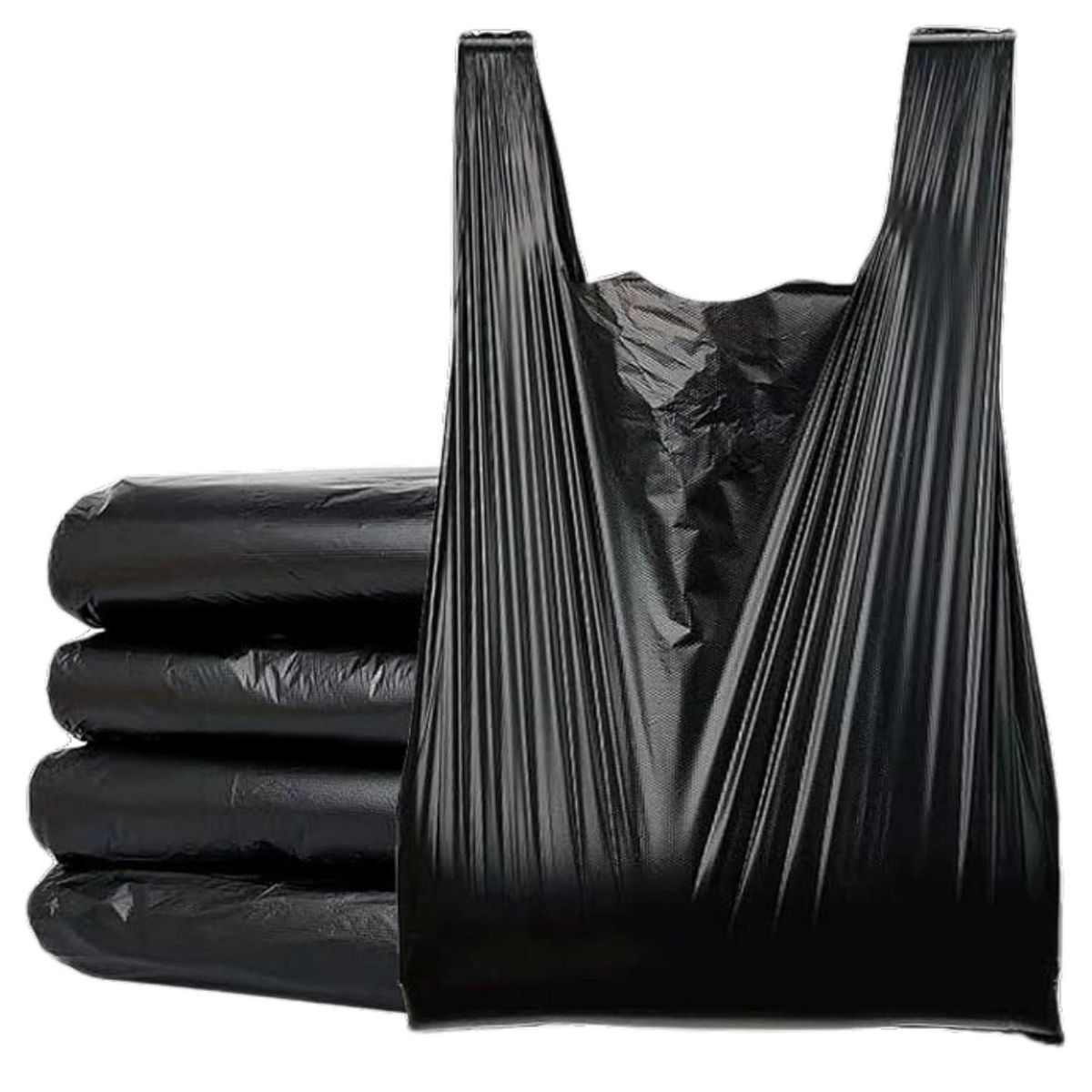 GENERICO - Bolsas Plásticas Camiseta 40x50 cm 100 Uds Brillux - Negro - 40X50