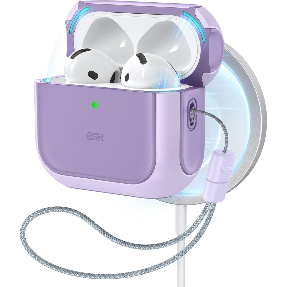 ESR - Carcasa Funda ESR Orbit Hybrid Para AirPods 4 2024 Lila