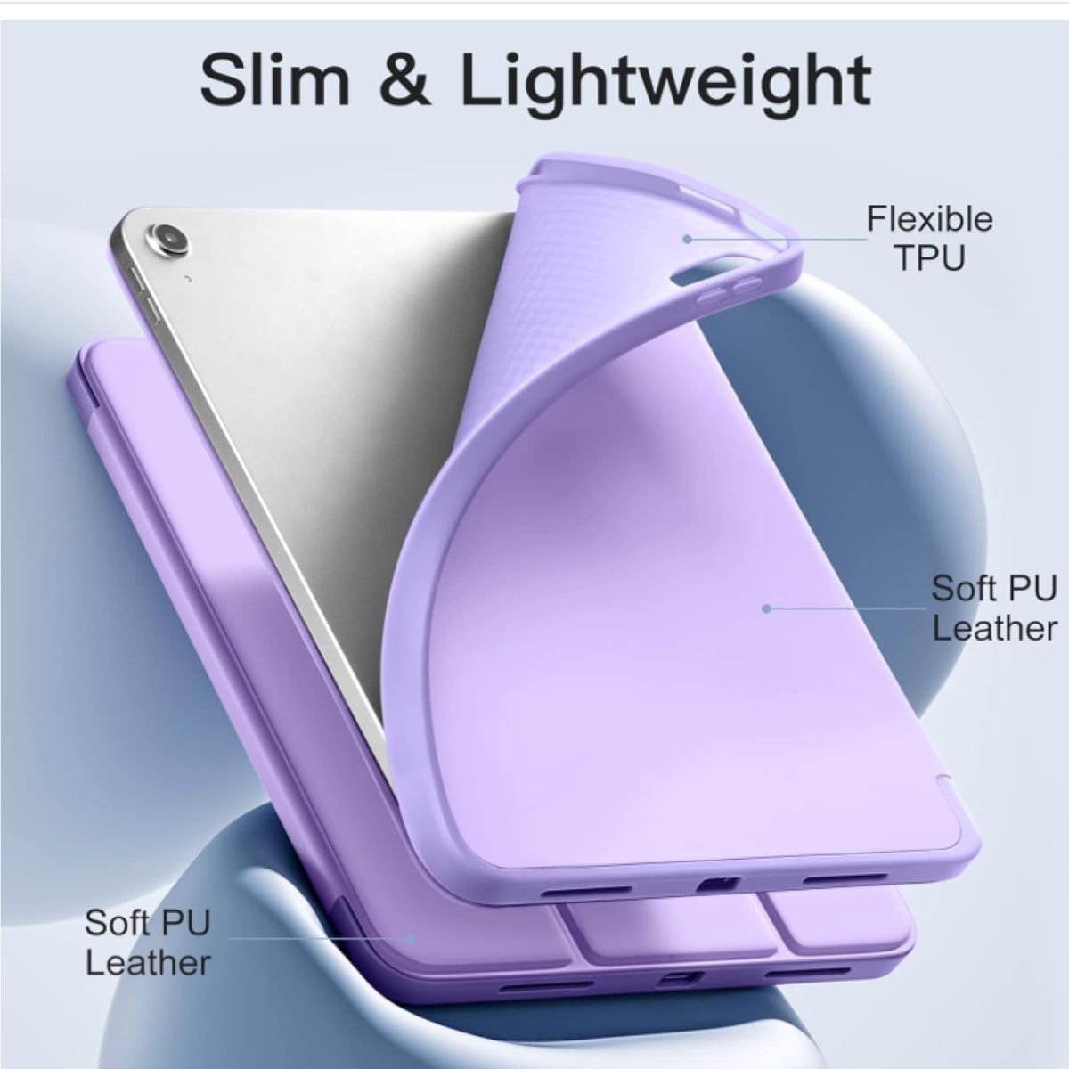 GENERICO - Carcasa Smart Cover Ranura Para iPad 10ma 10.9 Lila