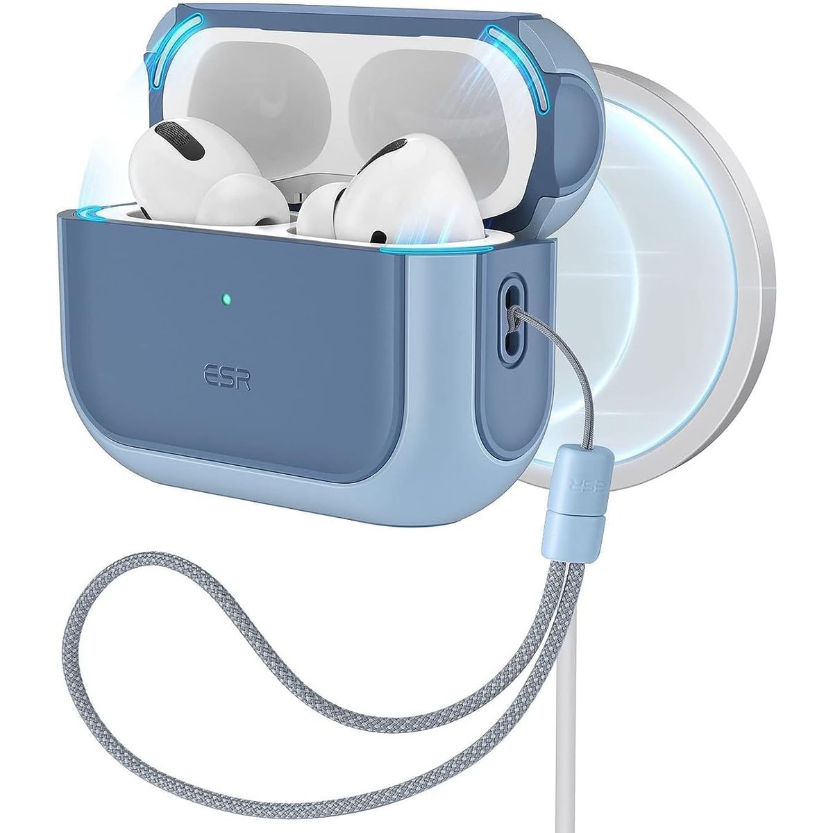 ESR - Carcasa Funda ESR Orbit Hybrid Para AirPods Pro 1 y 2 Azul