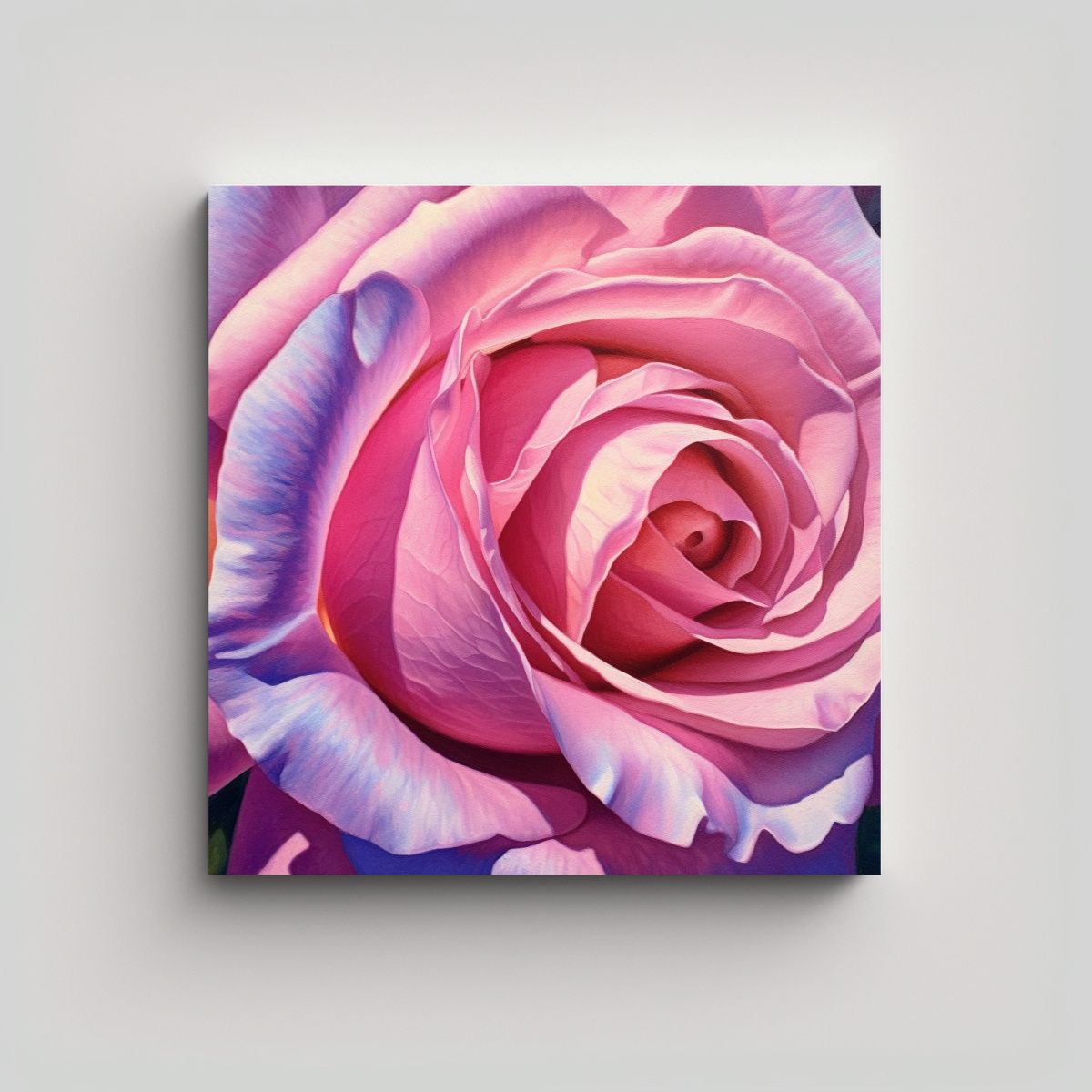 GENERICO - Cuadro De Alta Calidad Acrylic Painting De Rosa 50x50 Cm