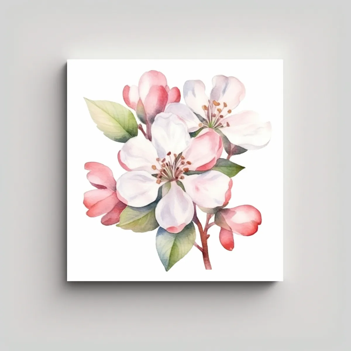 GENERICO - Cuadro Decorativo De Lindas Flores De Manzano En 60x60 Cm