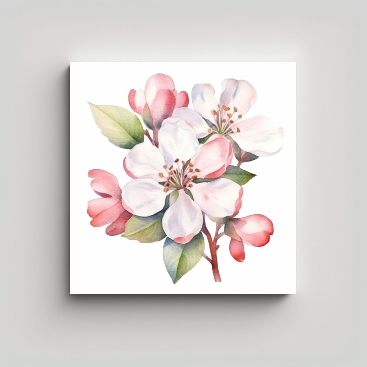GENERICO - Cuadro Decorativo De Lindas Flores De Manzano En 40x40 Cm