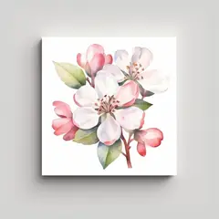 GENERICO - Cuadro Decorativo De Lindas Flores De Manzano En 30x30 Cm