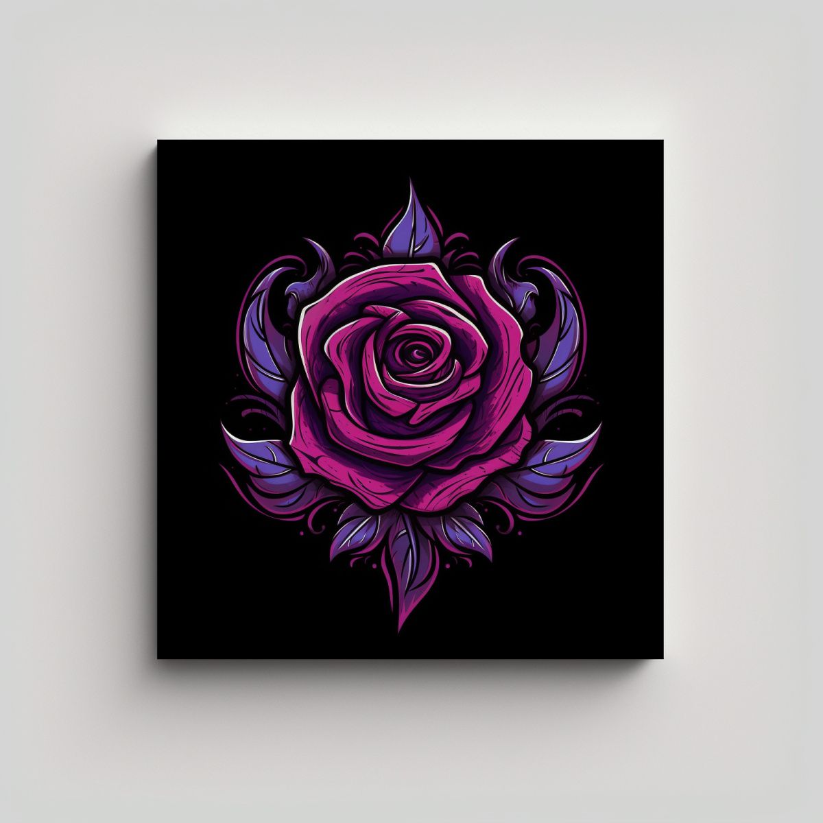 GENERICO - Cuadro Sublimado Armonia Con Logo Twitch Rose Noir 40x40 Cm