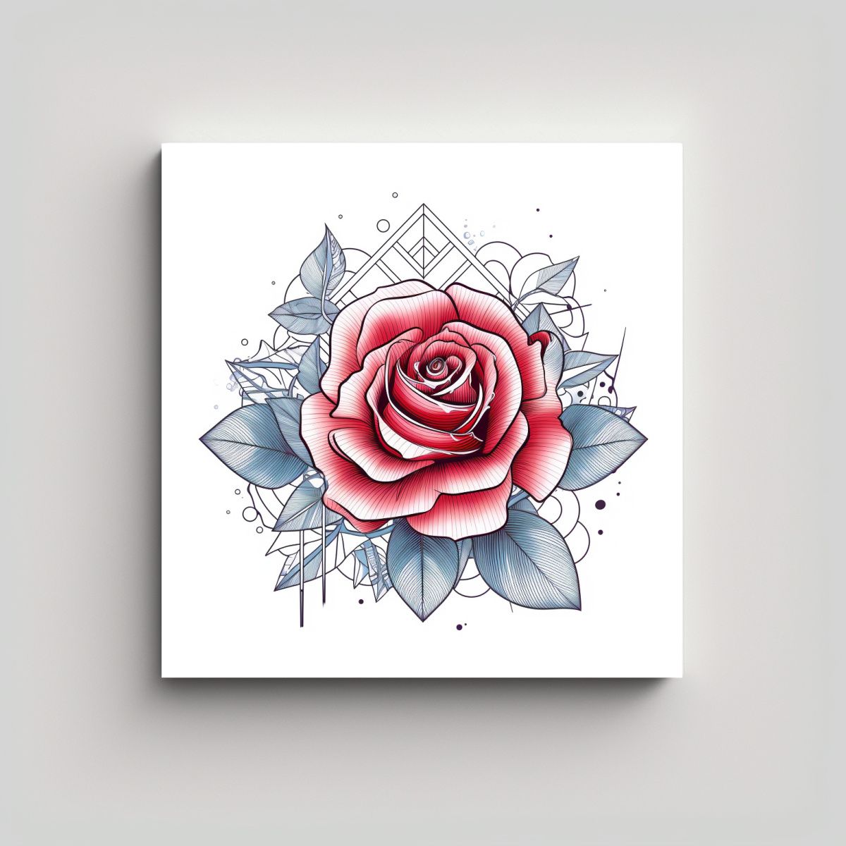 GENERICO - Mural De Arte Con Diseño Geométrico En Tonos De 90x90 Cm