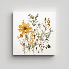 GENERICO - Cuadros Decorativos Botanical Style Con Flores 40x40 Cm