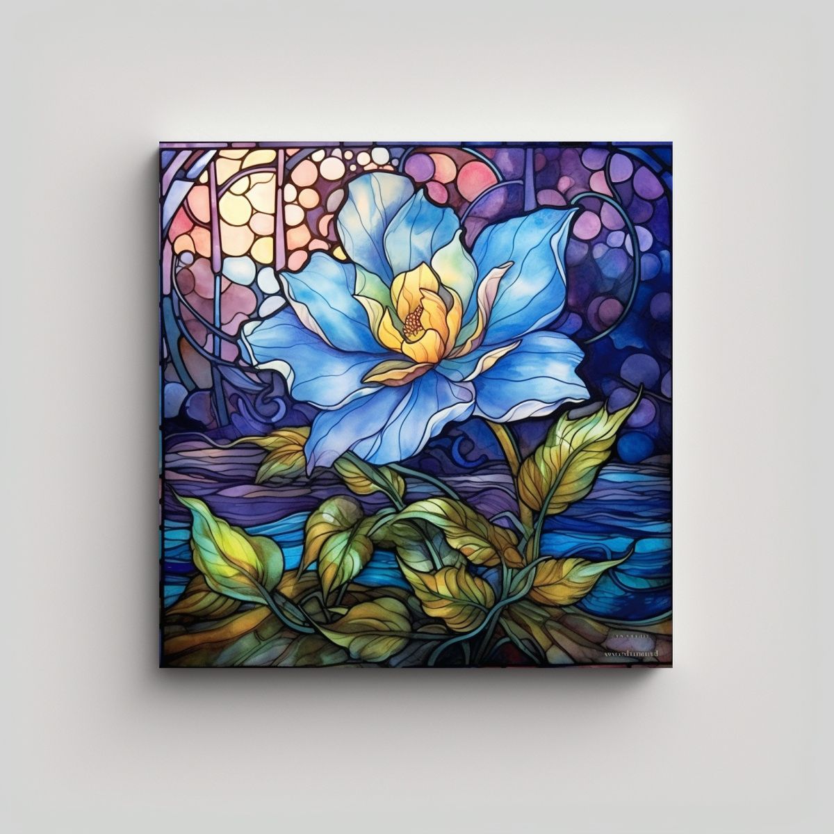 GENERICO - Composición Luminosa De Hada Floral En Vitral 70x70 Cm