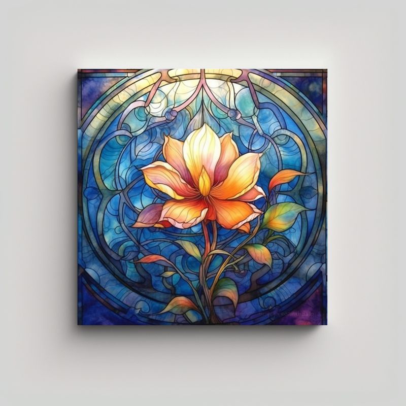 GENERICO - Composición De Naturaleza Viva En Acuarela 90x90 Cm