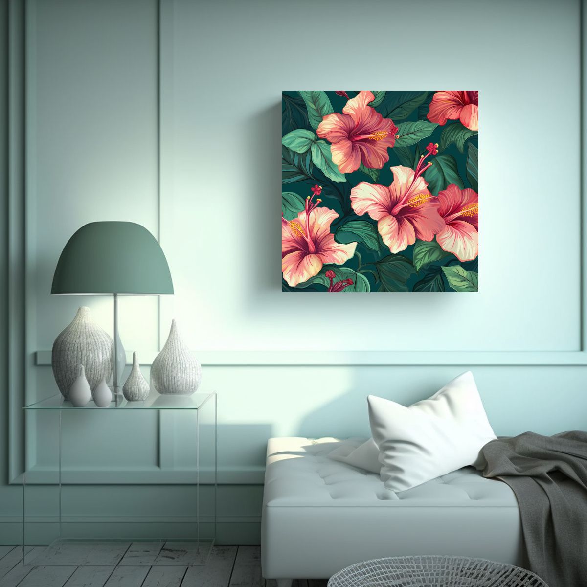 GENERICO - Lienzo Decorativo Elegancia Con Fondo Sólido Y 60x60 Cm