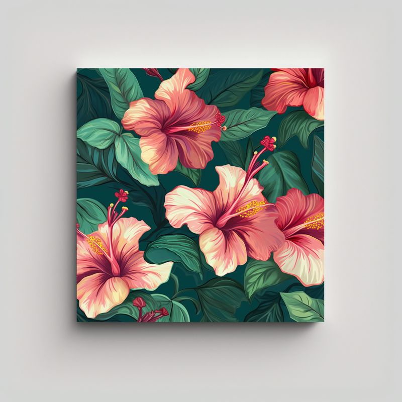 GENERICO - Lienzo Decorativo Elegancia Con Fondo Sólido Y 30x30 Cm
