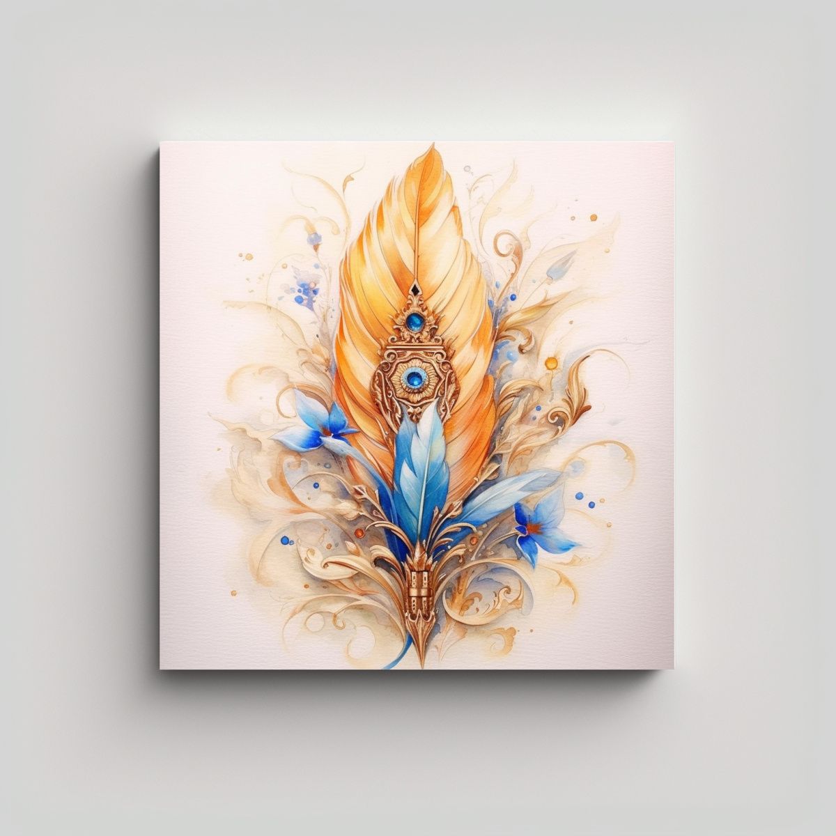 GENERICO - Cuadro De Lujo Con Figuras Estilo Galería Y 40x40 Cm