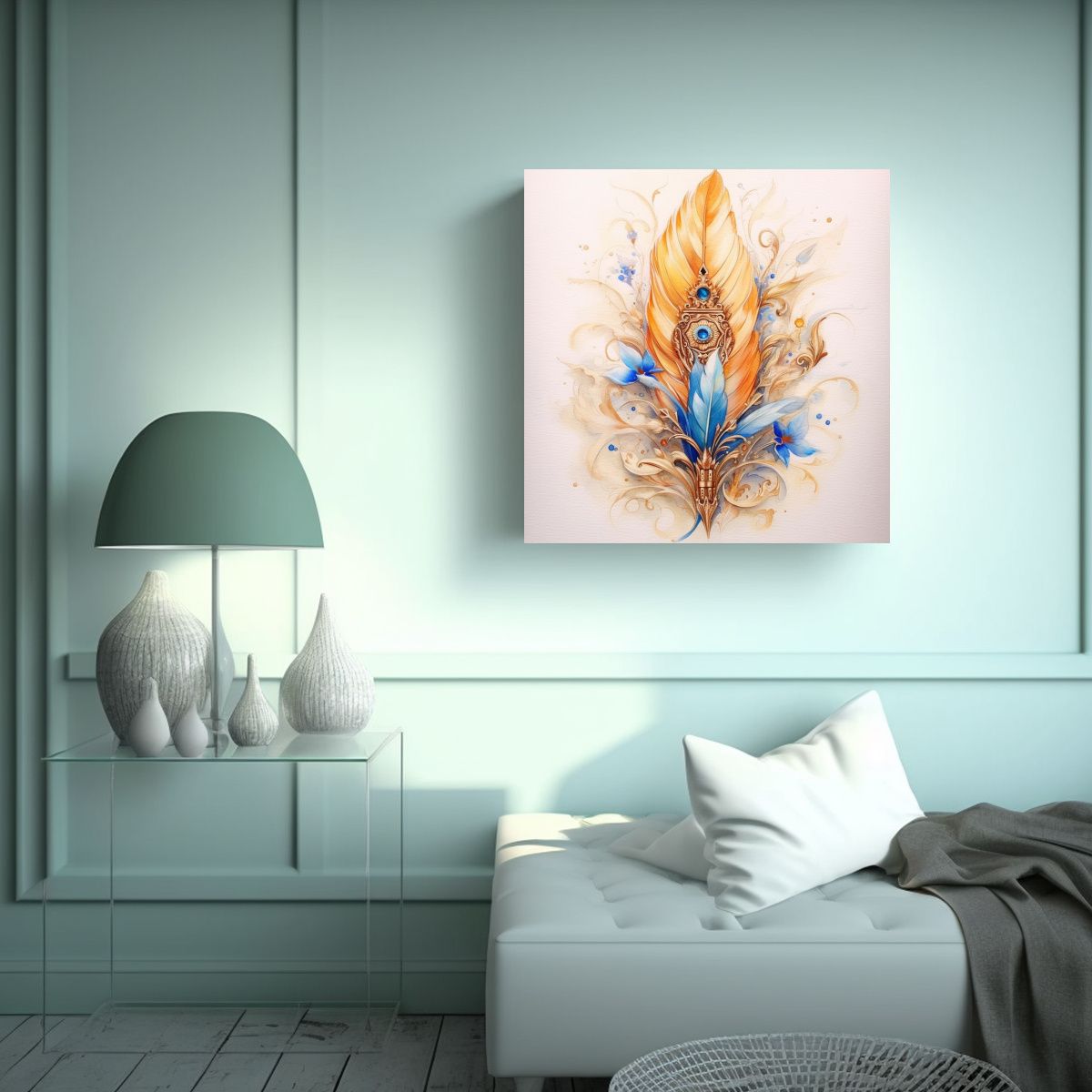 GENERICO - Cuadro De Lujo Con Figuras Estilo Galería Y 40x40 Cm