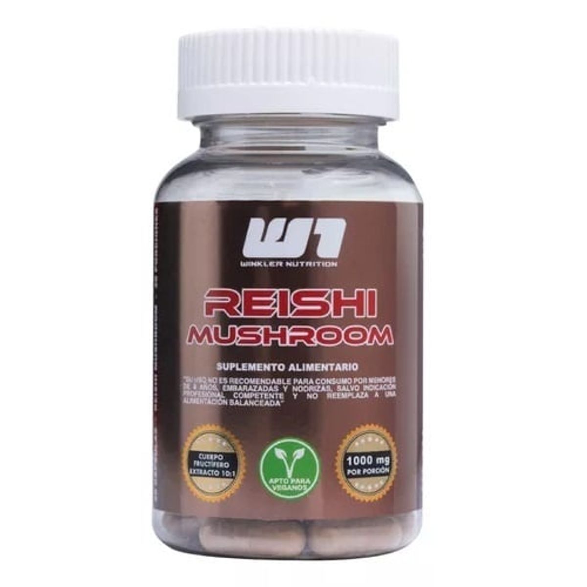 WINKLER - Reishi Mushrooms 1 Frasco 60 Caps. Winkler