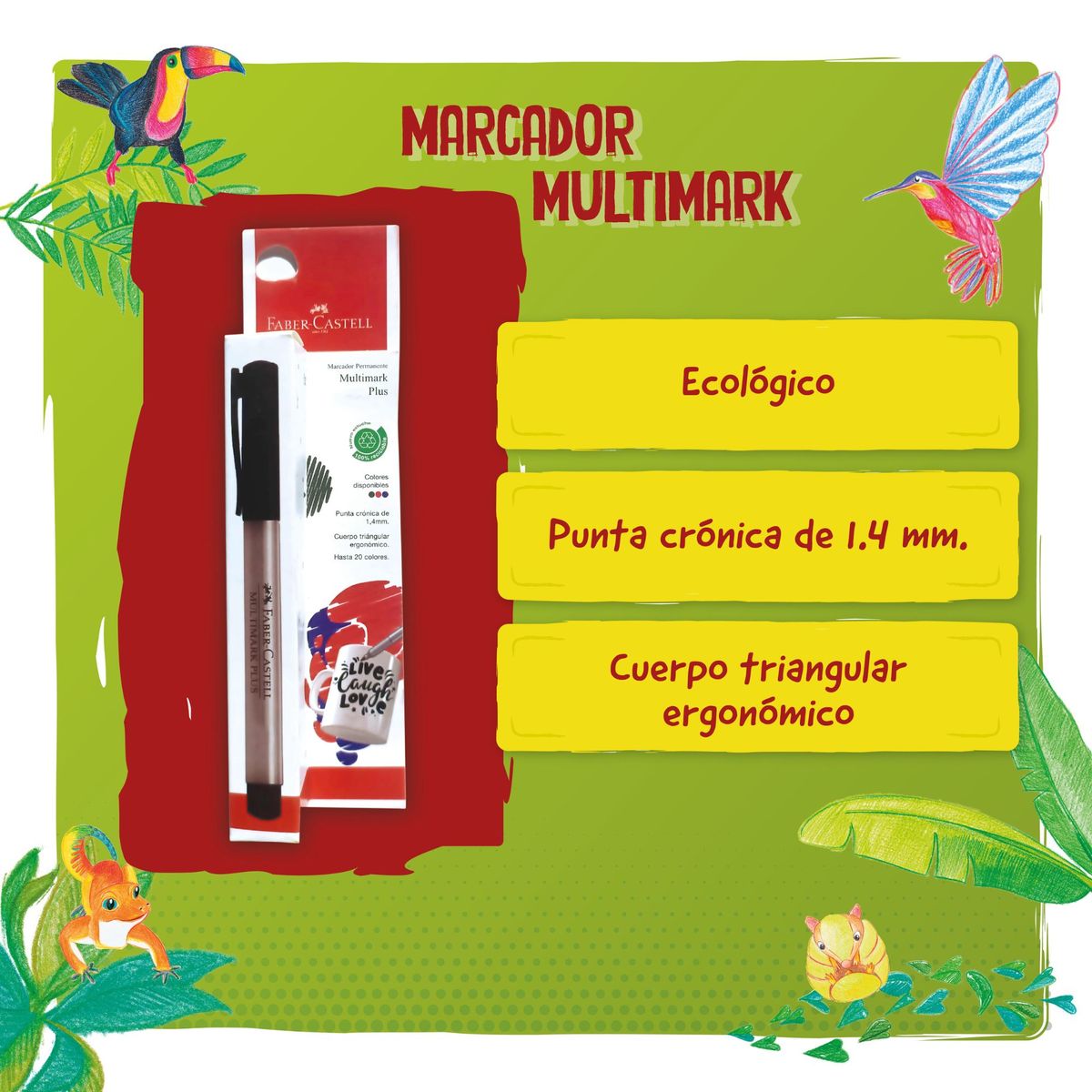 FABER-CASTELL - Marcador Multiuso negro Faber-Castell x1 BC