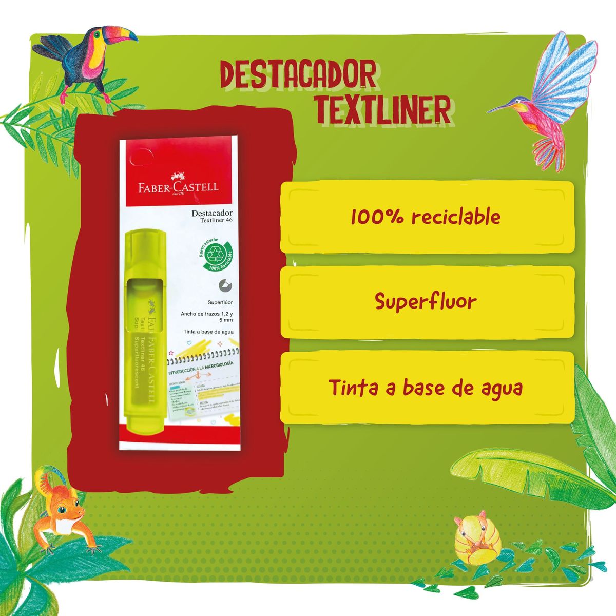 FABER-CASTELL - Marcador Textliner Faber-Castell 46 amarillo x1 BC