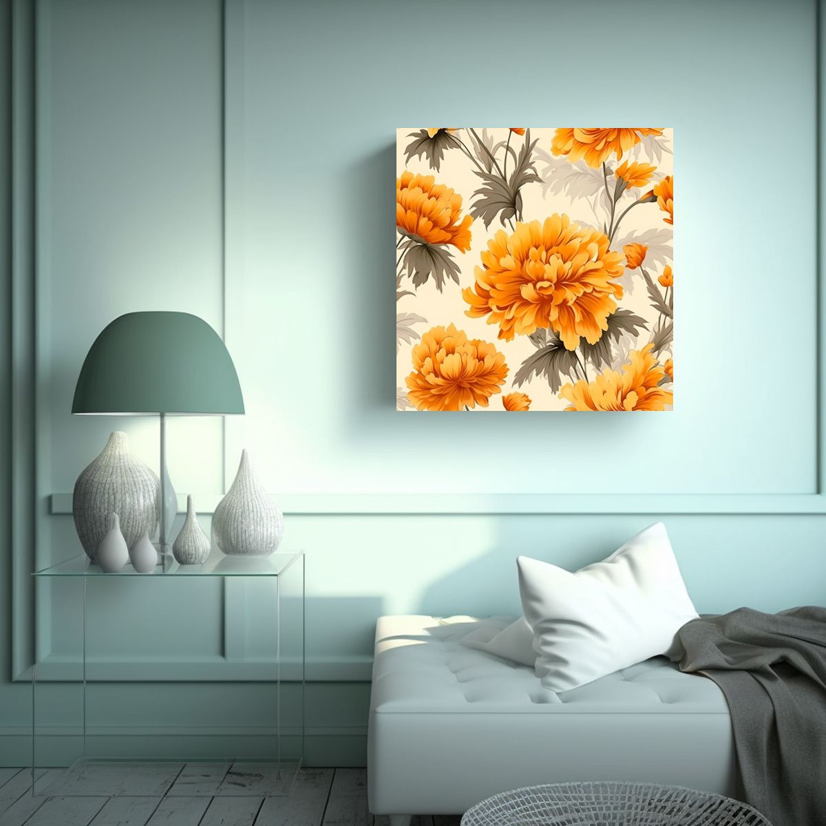 GENERICO - Cuadro Decorativo Moderno De Lienzo Con Patrón 70x70 Cm