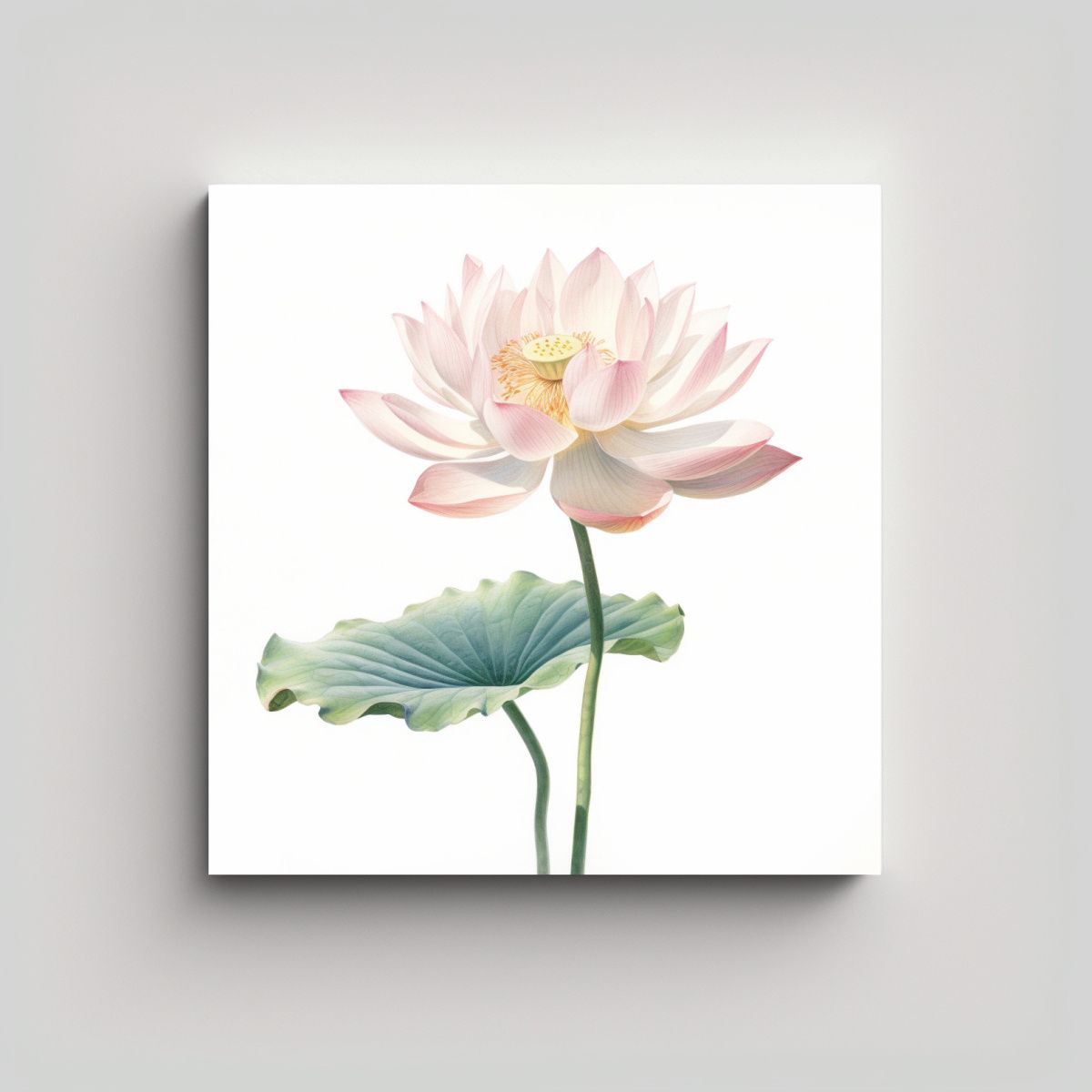 GENERICO - Espectacular Tela En Bastidor Vitalidad De Loto 80x80 Cm