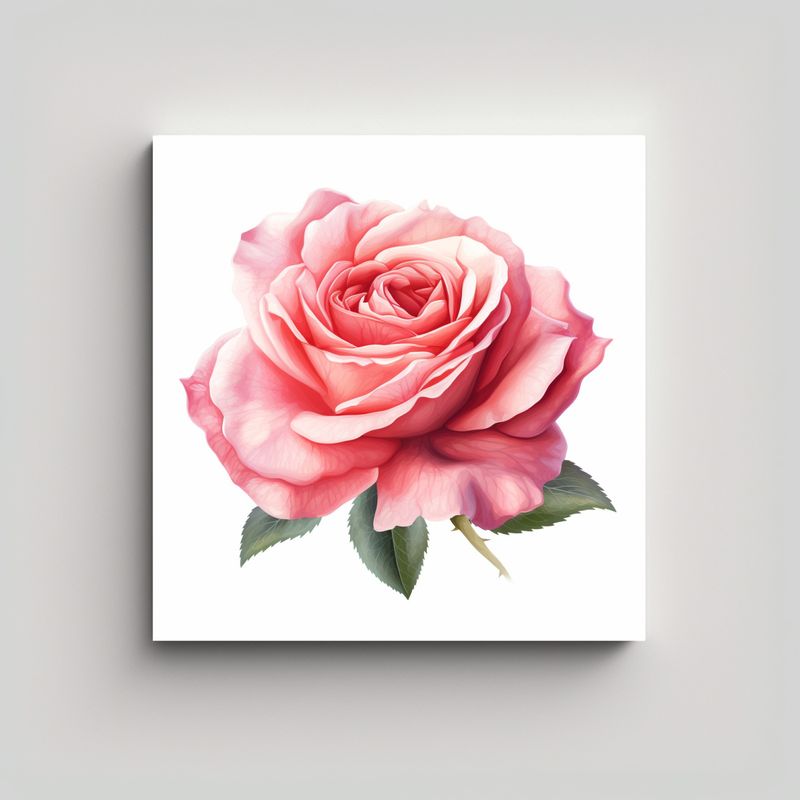 GENERICO - Cuadro Decorativo Vibrante Rosa Pink En Vector 90x90 Cm