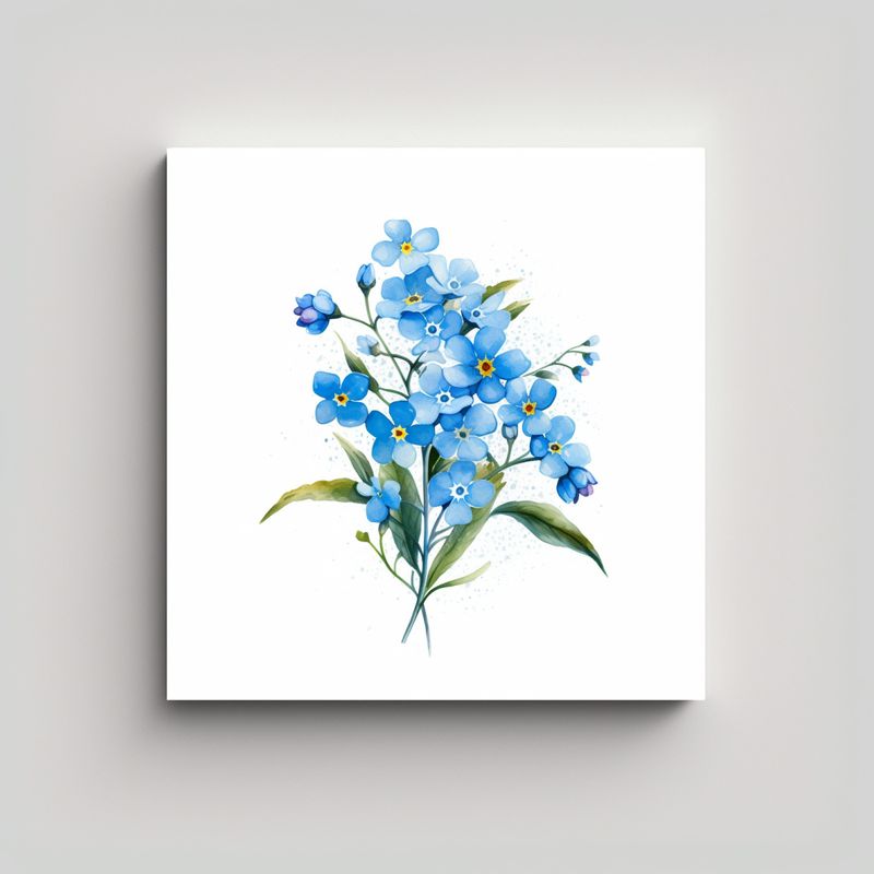 GENERICO - Lienzo Alegre De Alta Calidad Con Vector De Flor 40x40 Cm