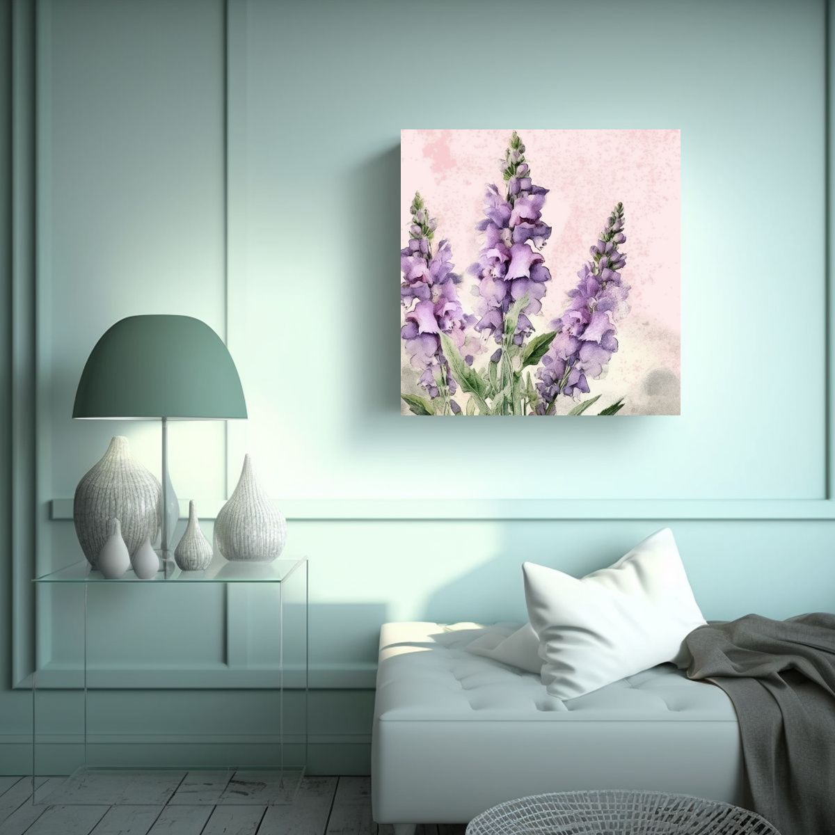 GENERICO - Cuadro Decorativo Lavender Foxglove Con Armonía 40x40 Cm