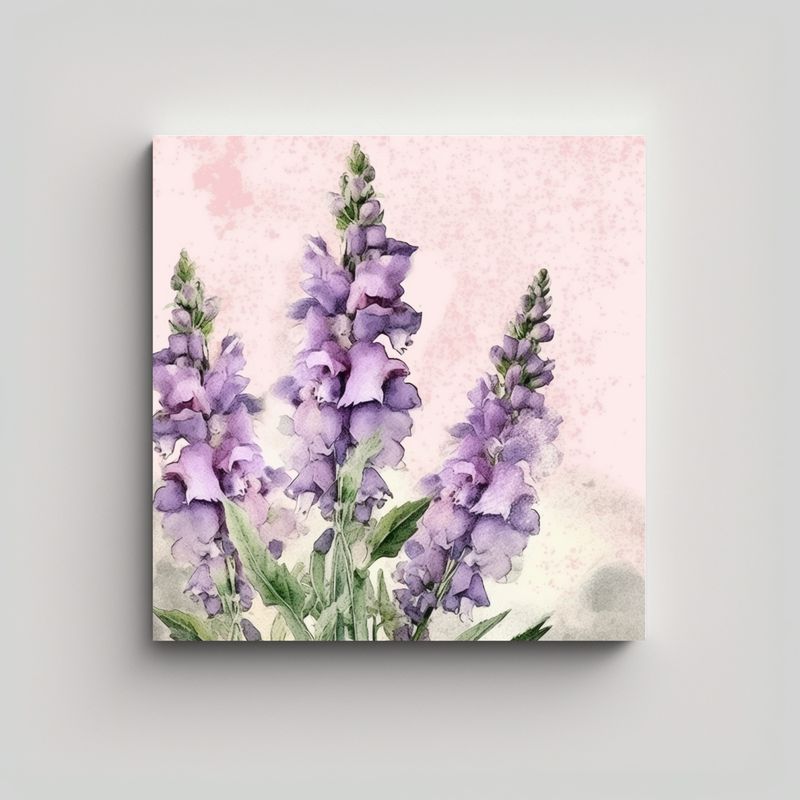 GENERICO - Cuadro Decorativo Lavender Foxglove Con Armonía 30x30 Cm