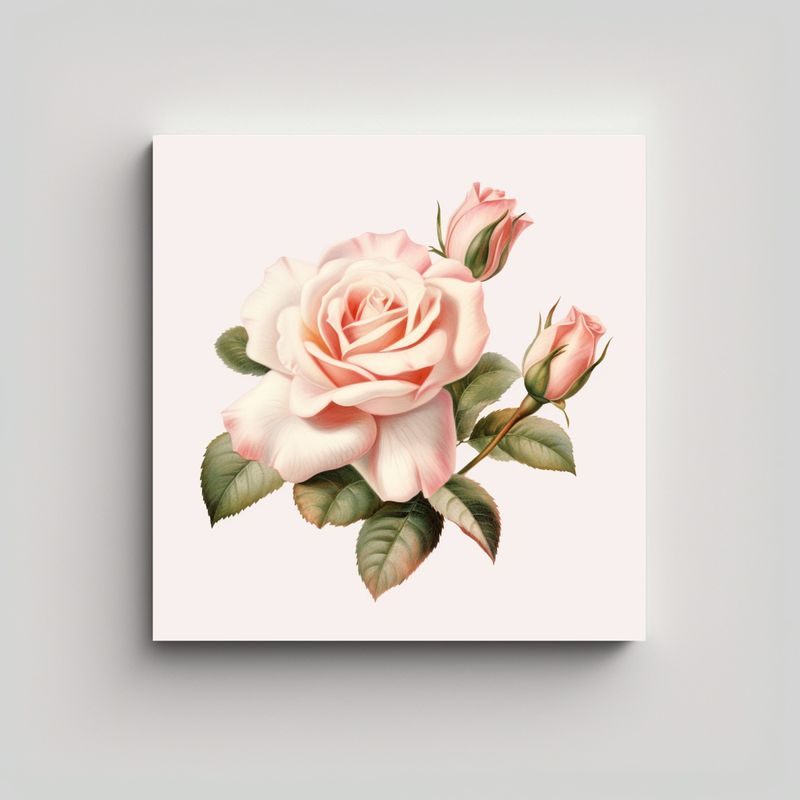 GENERICO - Cuadros Decorativos De Rosa Moyesii Arte 80x80 Cm