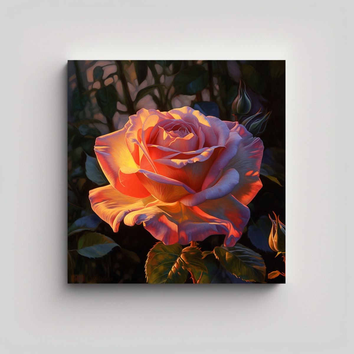 GENERICO - Artesanía En Dibujo De Rosa Detallada Con 50x50 Cm