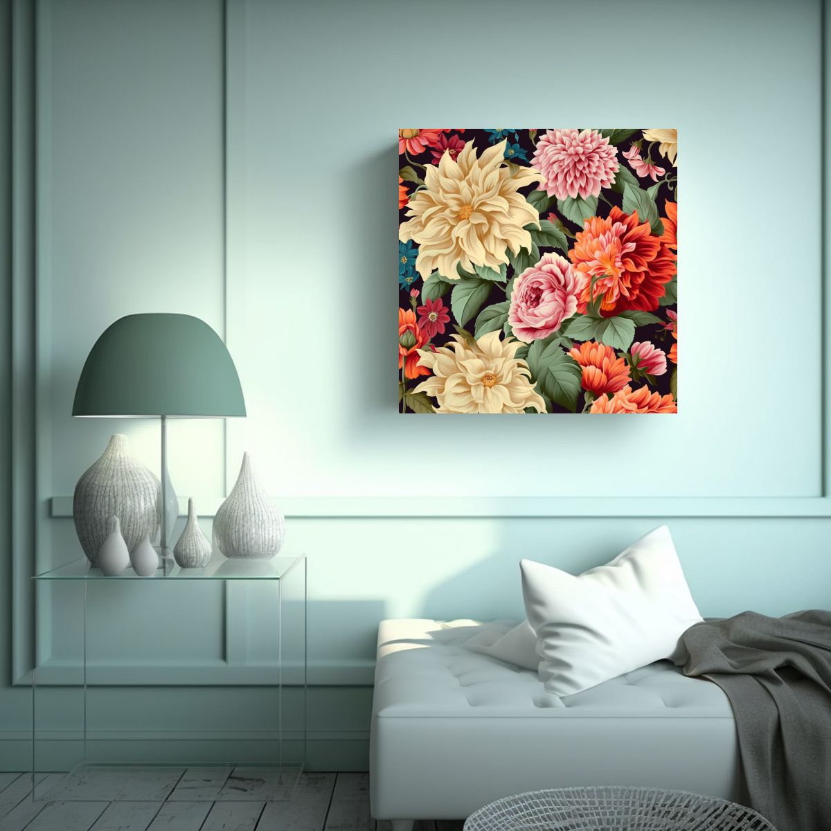 GENERICO - Imagen De Lienzo Vintage Con Hermoso Patrón 60x60 Cm