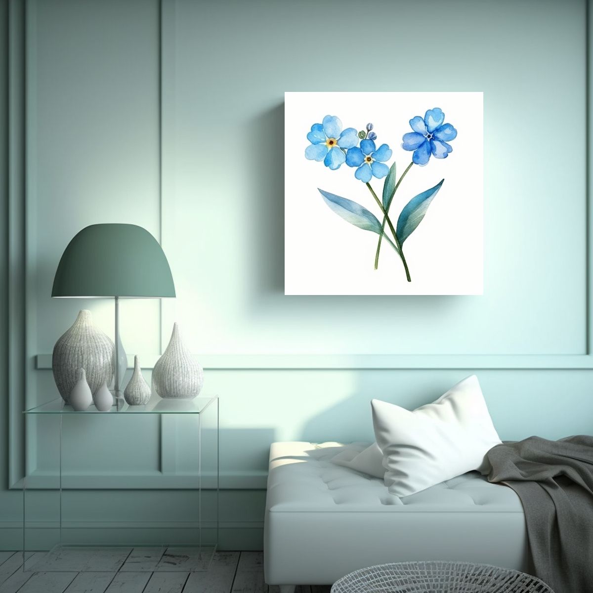 GENERICO - Composición Dinámica De Vanguardia En Acuarela 40x40 Cm