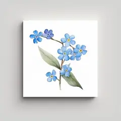 GENERICO - Clipart Minimalista De Flor Forget Me Not En 90x90 Cm