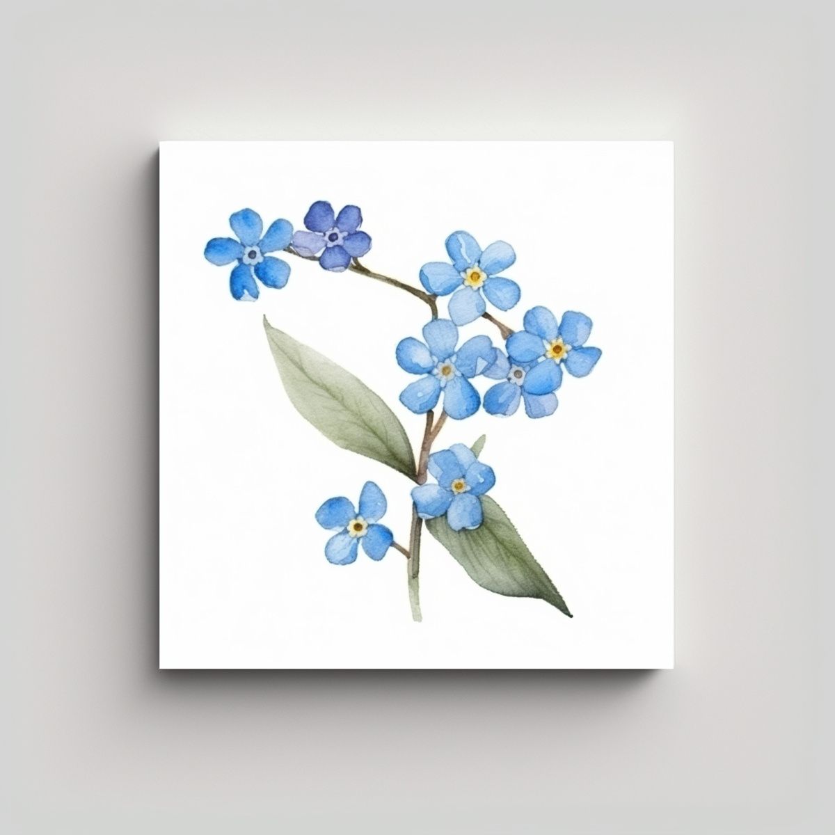 GENERICO - Clipart Minimalista De Flor Forget Me Not En 50x50 Cm