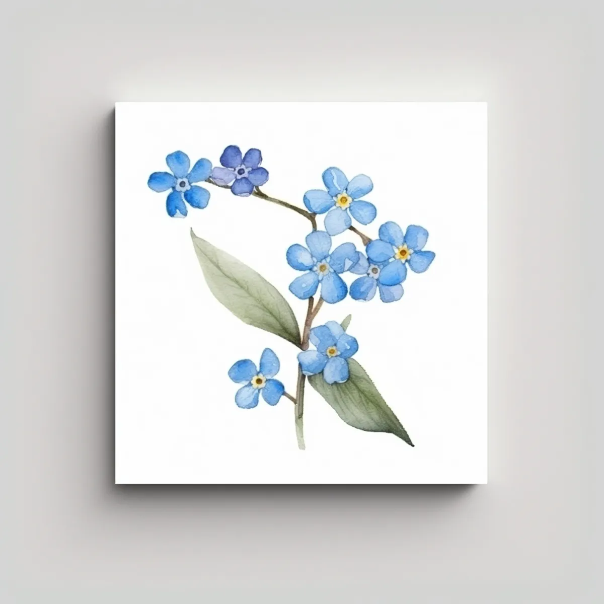 GENERICO - Clipart Minimalista De Flor Forget Me Not En 40x40 Cm
