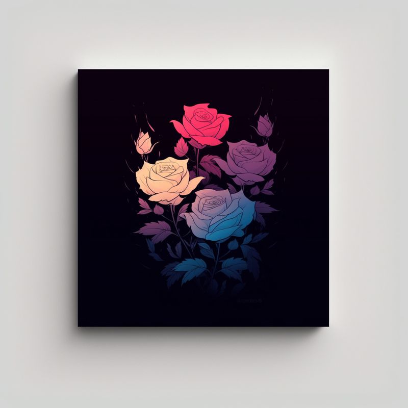 GENERICO - Cuadro Decorativo Lienzo Moderno Belleza Por MENG 40x40 Cm