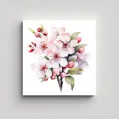 GENERICO - Cuadro Enigmático De Flores De Cerezo En 70x70 Cm