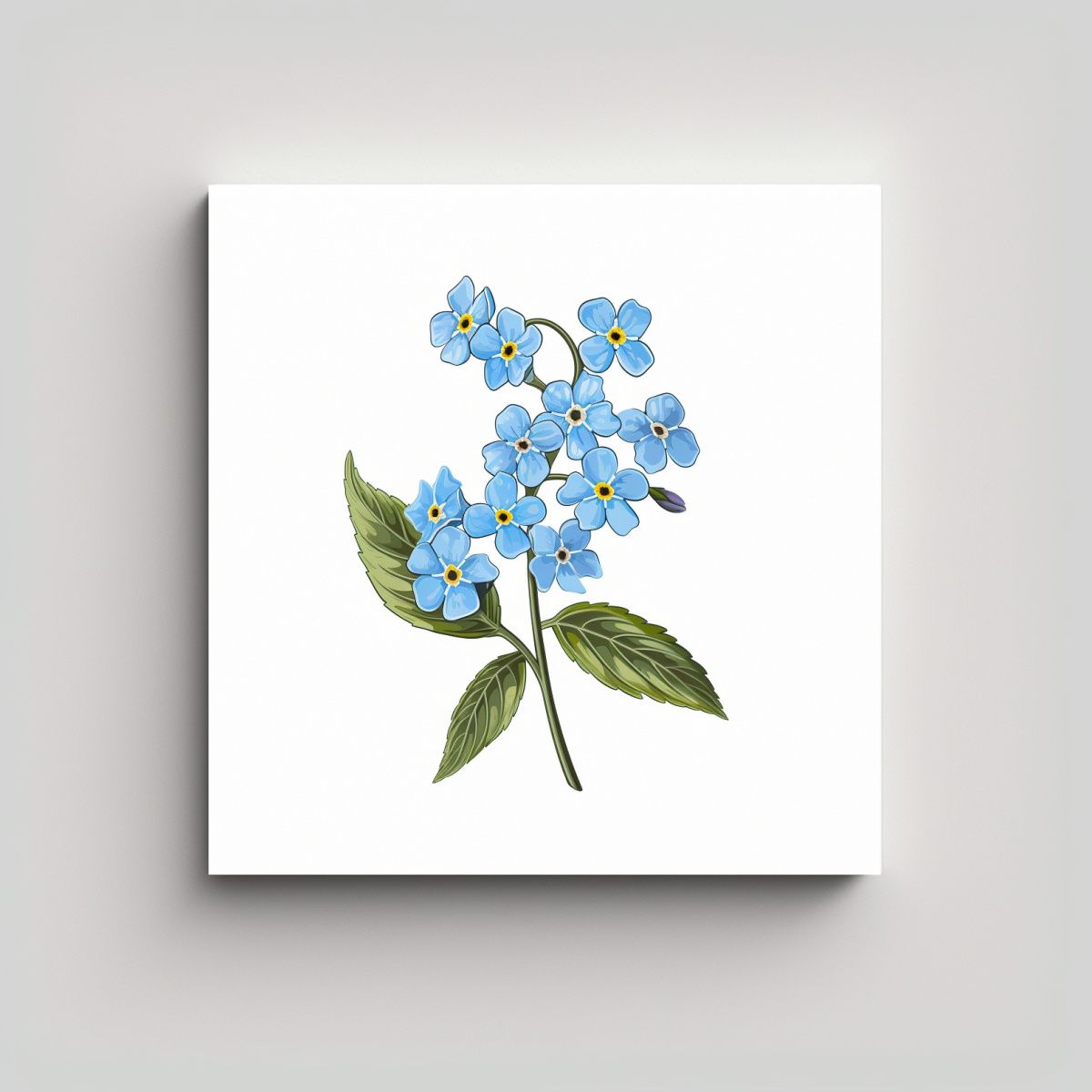 GENERICO - Fotografía Expresiva De Flores Forget Me Not En 50x50 Cm