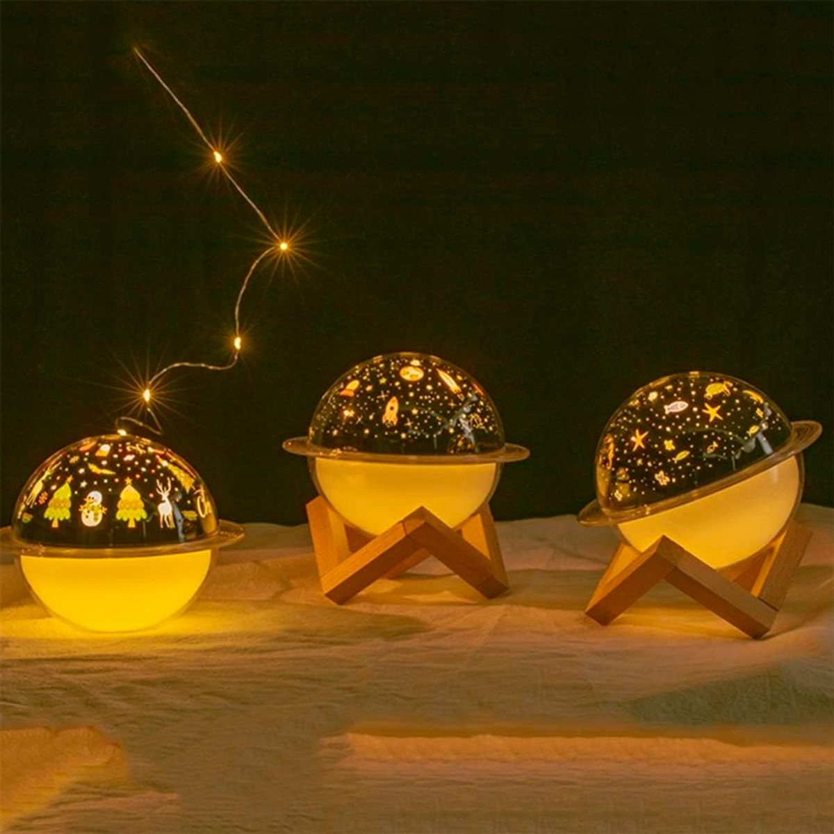 GENERICO - Difusor De Aroma Humidificador Estilo Planeta