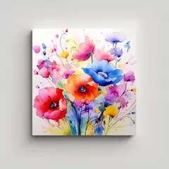 GENERICO - Cuadro Fotografía Elegante Con Fantasía Floral 40x40 Cm