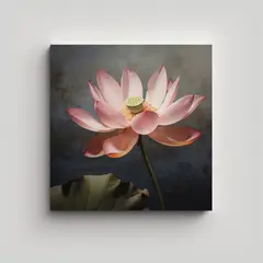 GENERICO - Exquisito Cuadro Vintage Canva - Diseño De Lotus 40x40 Cm