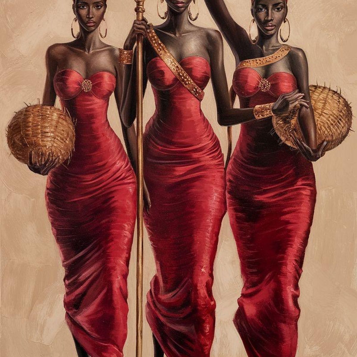 LOS REGALONES - Cuadro Canvas Imagen Miss Figura en lienzo 85x55 cm