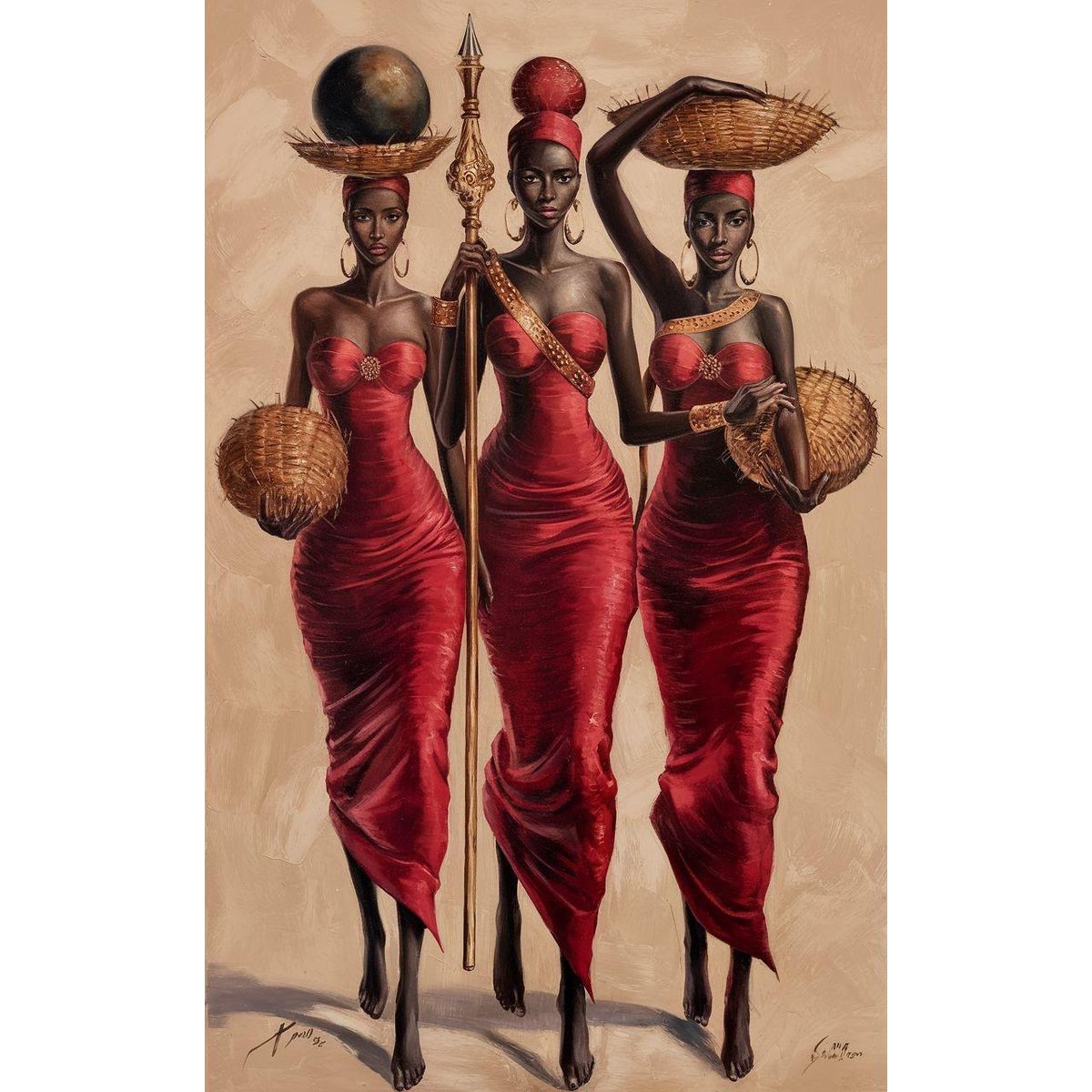 LOS REGALONES - Cuadro Canvas Imagen Miss Figura en lienzo 85x55 cm