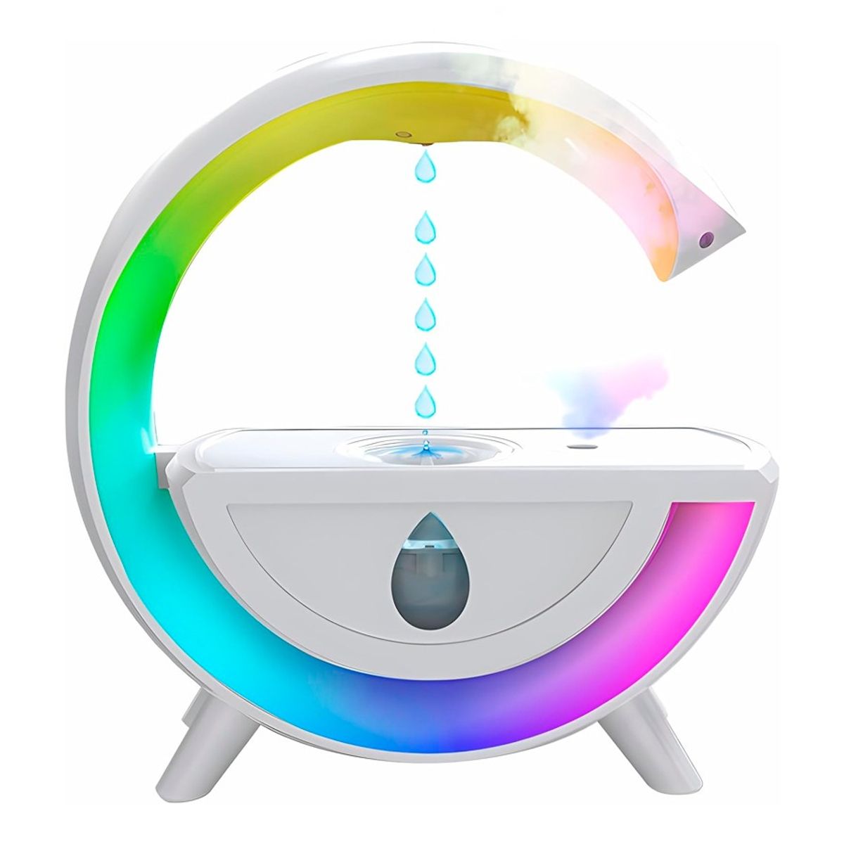 GENERICO - Humidificador Antigravedad En forma De G RGB 350ml