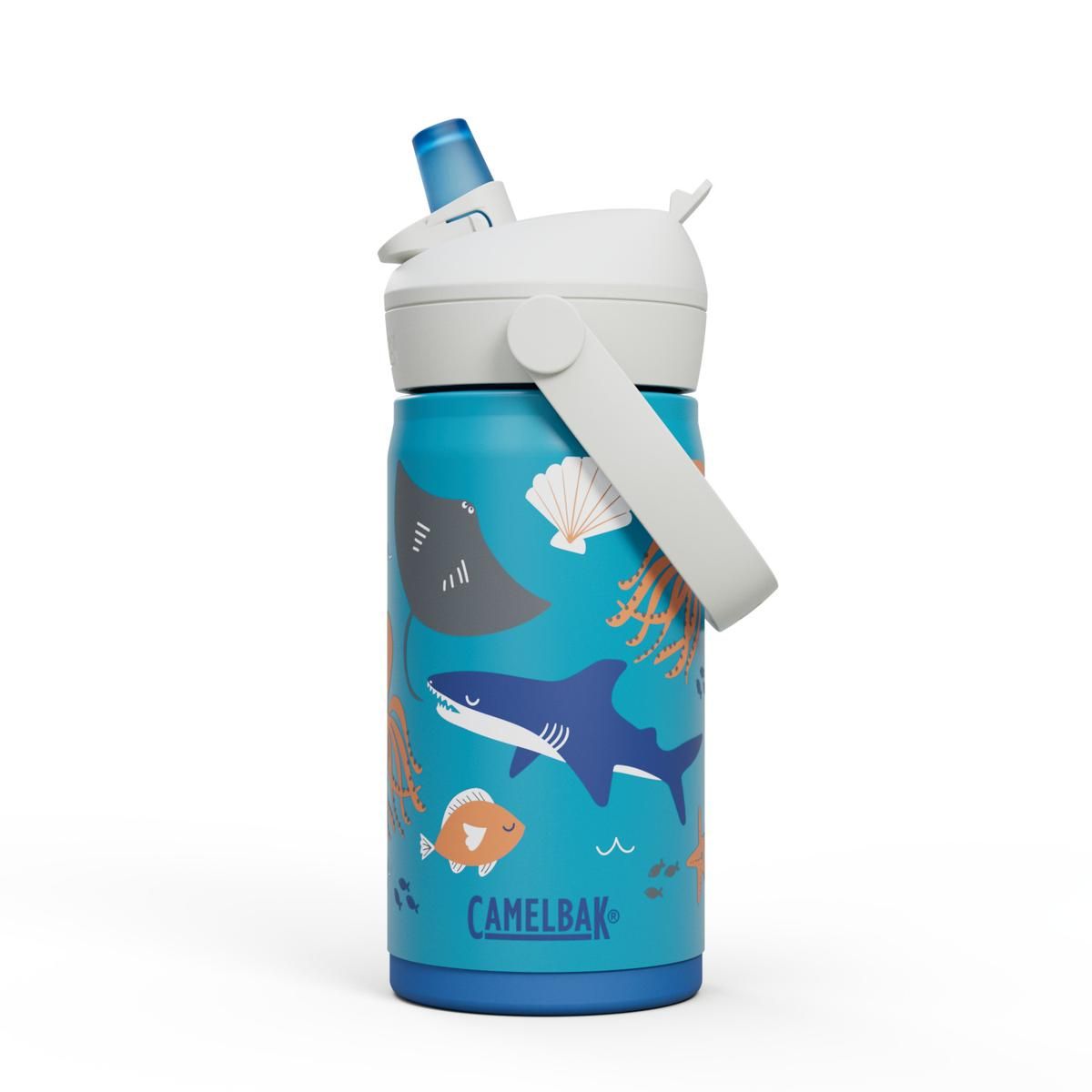 CAMELBAK - Botella Camelbak Niños Flip Straw 350 Ml Celeste/Blanco