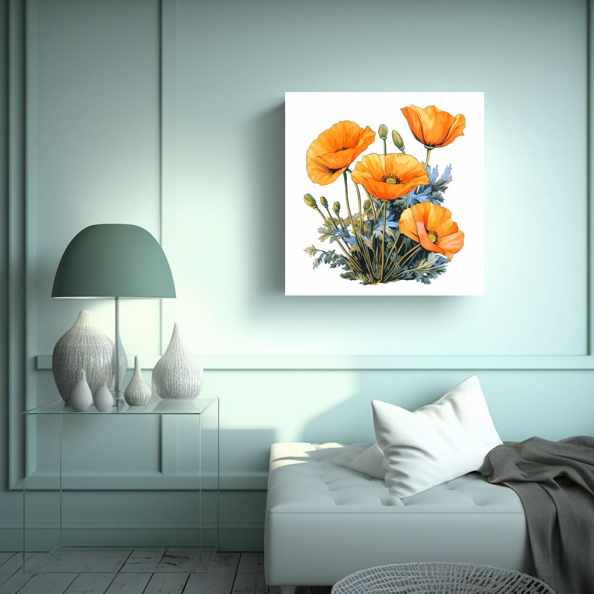 GENERICO - Ilustración Vibrante De Naturaleza Viva En 50x50 Cm