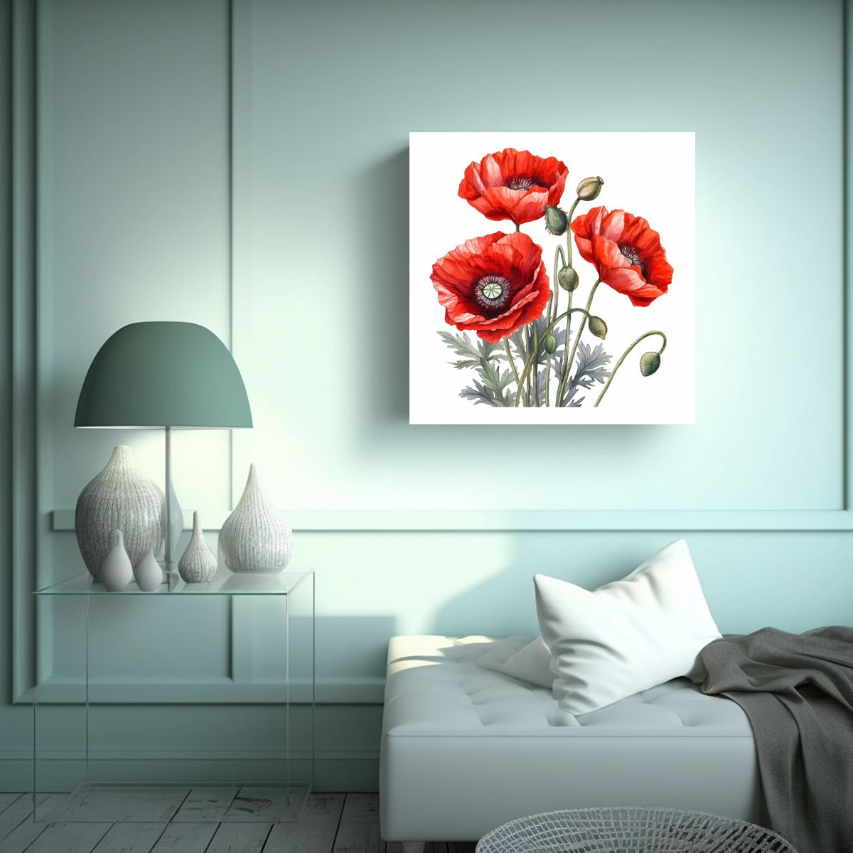 GENERICO - Inspiración Adorable Arte De Pared Con Flores 40x40 Cm