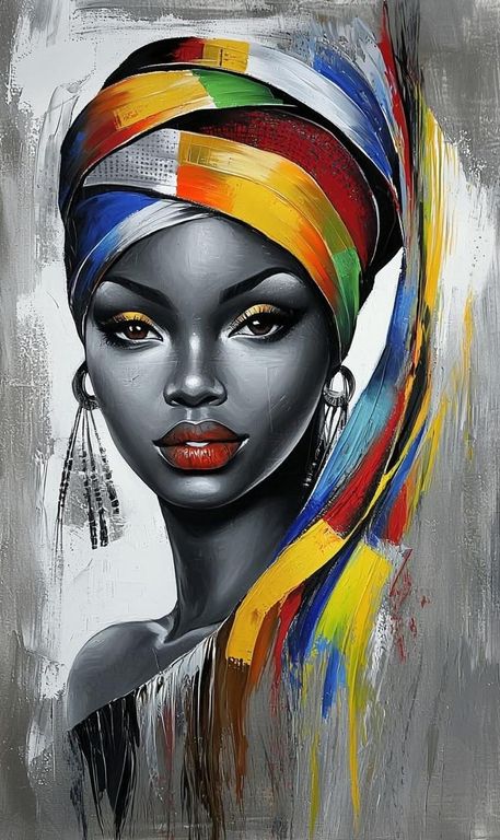 Cuadro Canvas Imagen Alma Africana en lienzo 85x55 cm