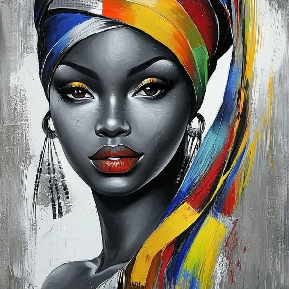 LOS REGALONES - Cuadro Canvas Imagen Alma Africana en lienzo 85x55 cm